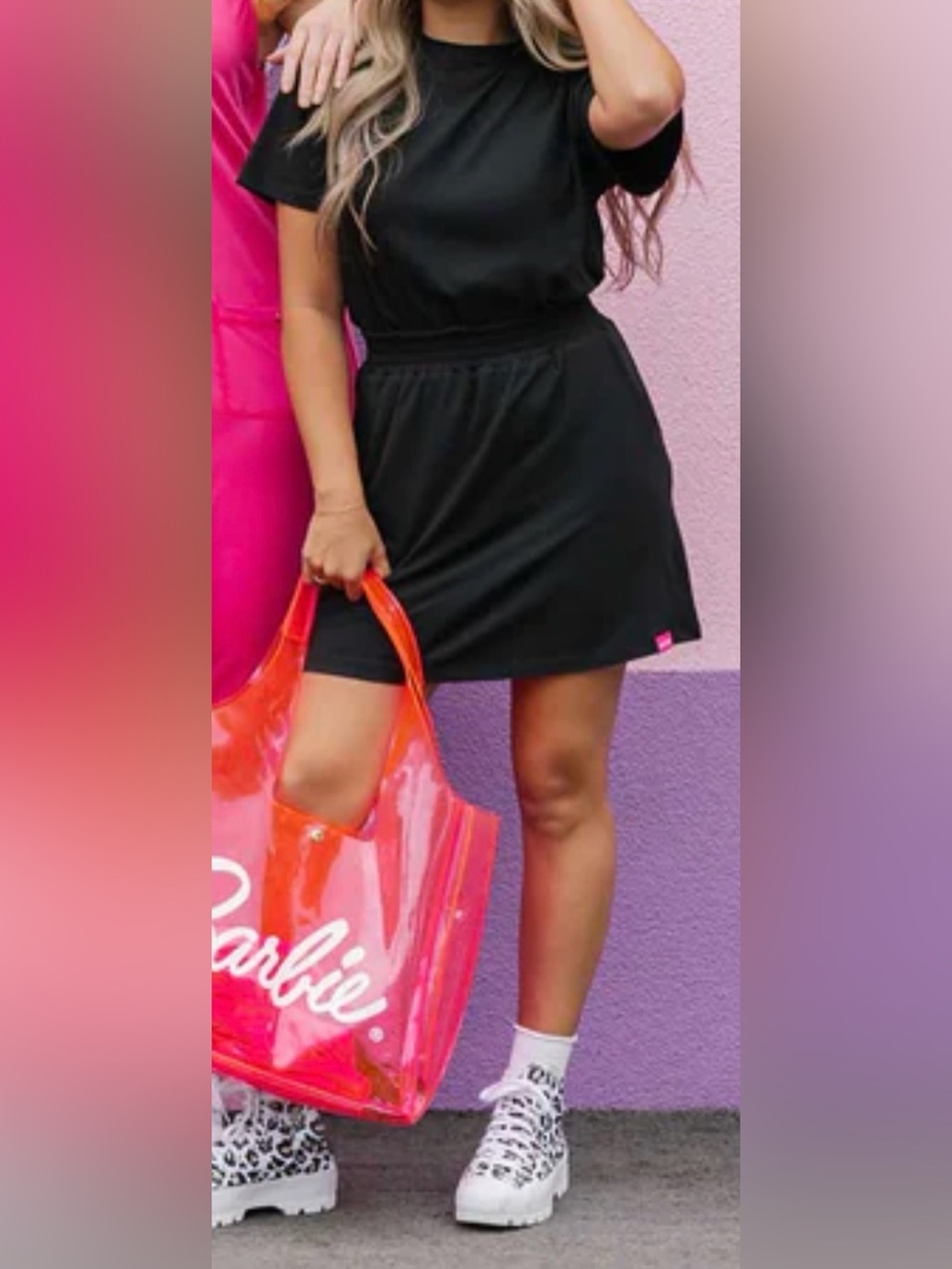 NWT SMASH + TESS x BARBIE Women’s Black Elastic-Waist Mini Dress SIZE 2XL